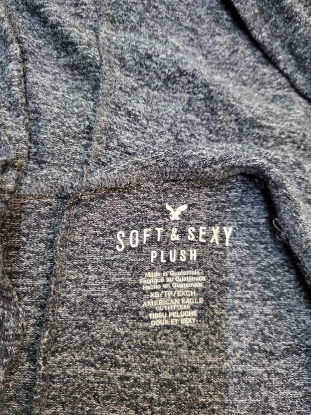 American Eagle Soft & Sexy Plush Grey Hooded Cardigan Size XS - Picture 11 of 11
